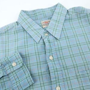 Faherty Brand Mens Long Sleeve Plaid Button Up Shirt Large - FLAWS‎